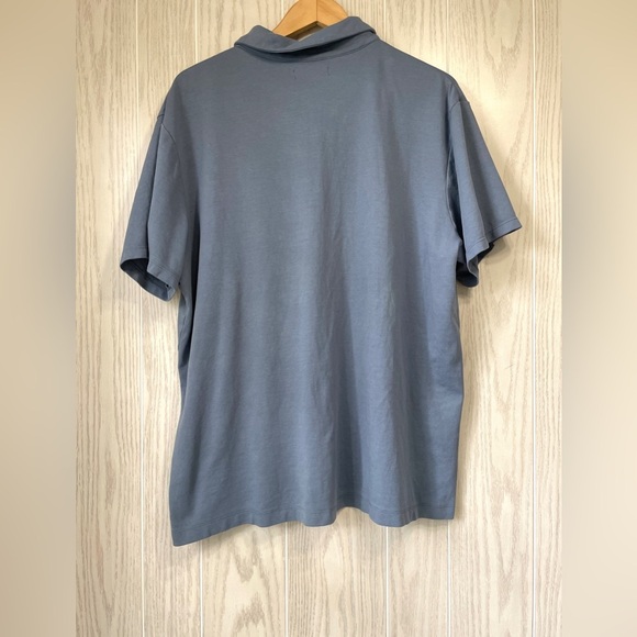 Banana Republic Men's XXL Pima Cotton Grayish Blue 3 Button Polo EUC - Picture 3 of 3